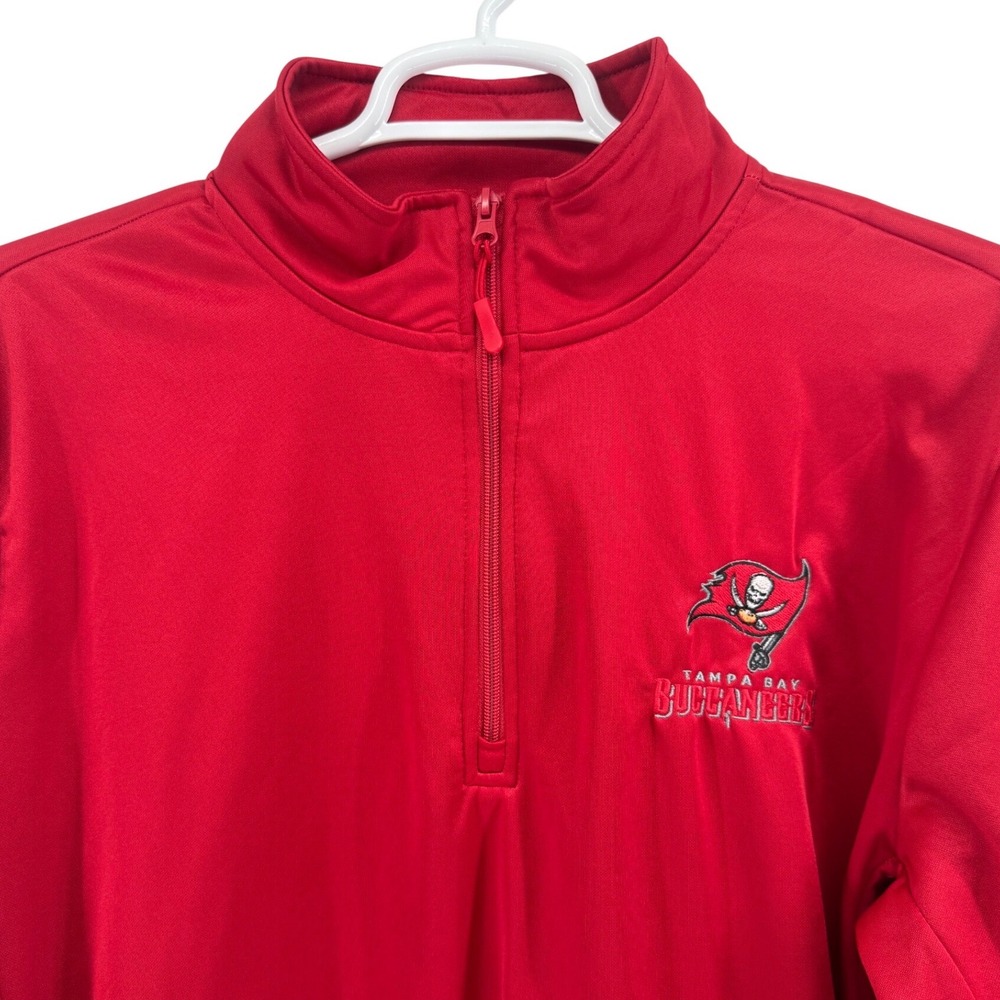 Dunbrooke Tampa Bay Buccaneers Red 1/4 Zip Pullover Men's Size L Large NFL